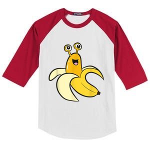 Banana Slug In Banana Funny Banana Slug Kids Colorblock Raglan Jersey