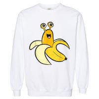 Banana Slug In Banana Funny Banana Slug Garment-Dyed Sweatshirt