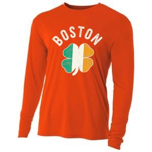 Boston Shamrock Irish St PatrickS Day Celtic Cooling Performance Long Sleeve Crew