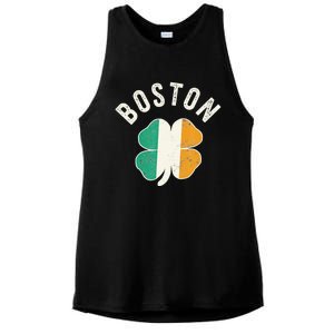 Boston Shamrock Irish St PatrickS Day Celtic Ladies PosiCharge Tri-Blend Wicking Tank