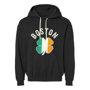 Boston Shamrock Irish St PatrickS Day Celtic Garment-Dyed Fleece Hoodie