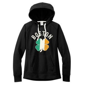 Boston Shamrock Irish St PatrickS Day Celtic Women's Fleece Hoodie