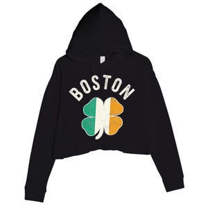 Boston Shamrock Irish St PatrickS Day Celtic Crop Fleece Hoodie