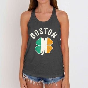 Boston Shamrock Irish St PatrickS Day Celtic Women's Knotted Racerback Tank