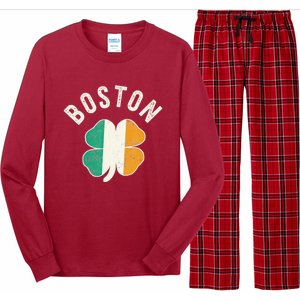 Boston Shamrock Irish St PatrickS Day Celtic Long Sleeve Pajama Set