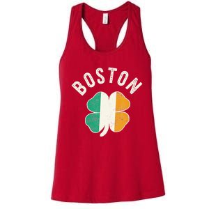 Boston Shamrock Irish St PatrickS Day Celtic Women's Racerback Tank