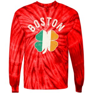 Boston Shamrock Irish St PatrickS Day Celtic Tie-Dye Long Sleeve Shirt