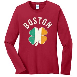 Boston Shamrock Irish St PatrickS Day Celtic Ladies Long Sleeve Shirt