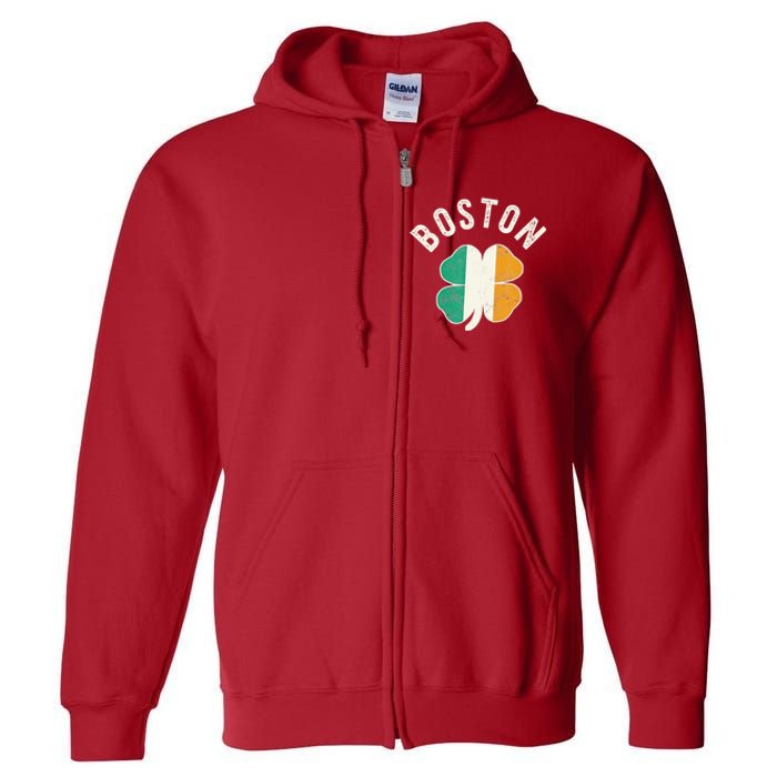 Boston Shamrock Irish St PatrickS Day Celtic Full Zip Hoodie