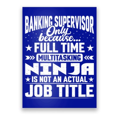 Banking Supervisor Job Title Funny Banking Director Ager Gift Poster