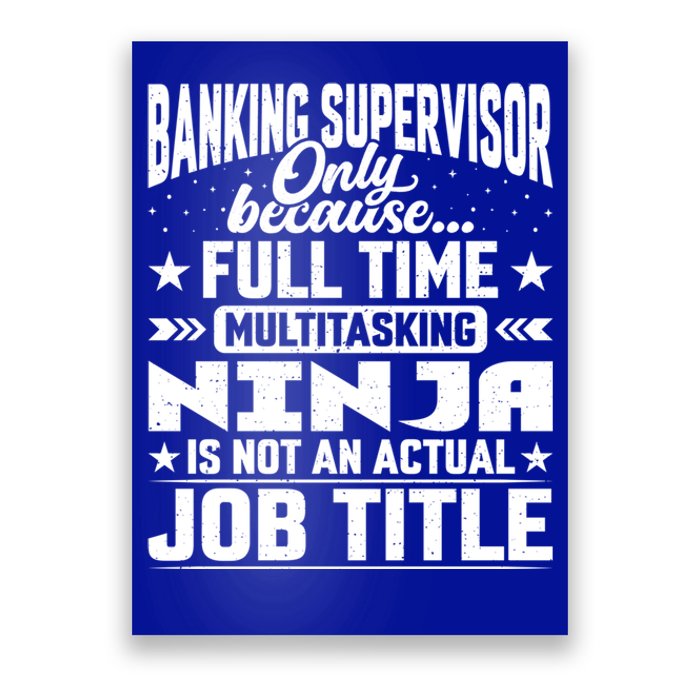 Banking Supervisor Job Title Funny Banking Director Ager Gift Poster