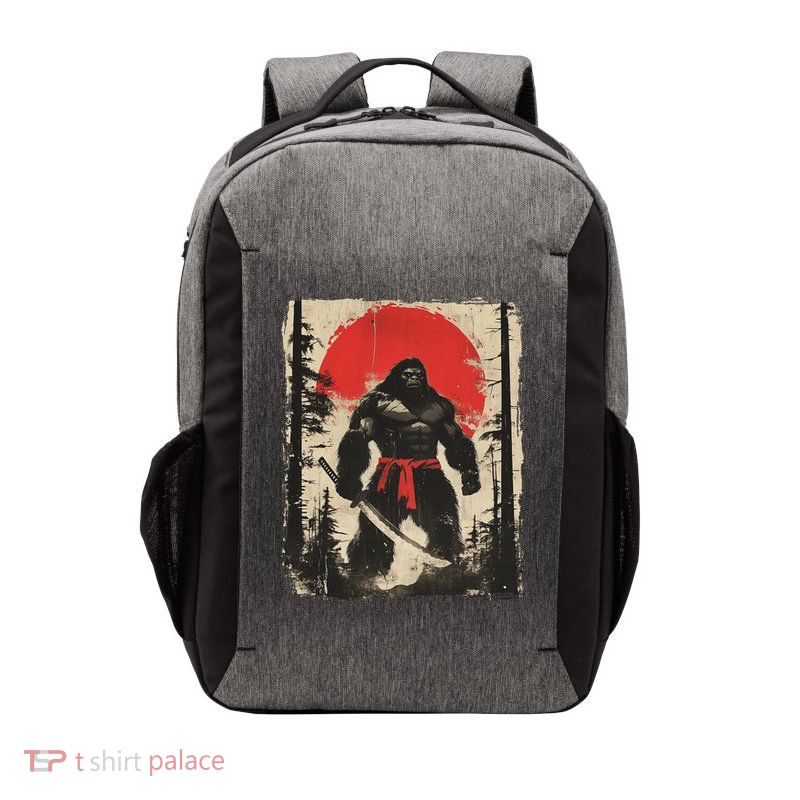Bigfoot Samurai Japanese Sword Sasquatch Vector Backpack