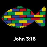 Brick Science John 3:16 – Christian Faith With Fish Symbol, Bible Verse Apparel Impact Tech Backpack