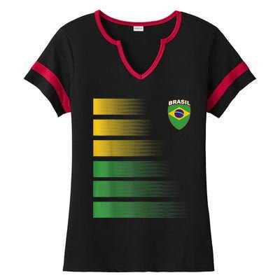 Brazil Soccer Jersey Football Brazil Soccer Ladies Halftime Notch Neck Tee