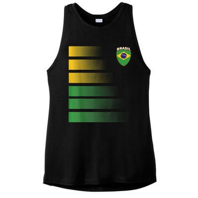 Brazil Soccer Jersey Football Brazil Soccer Ladies PosiCharge Tri-Blend Wicking Tank