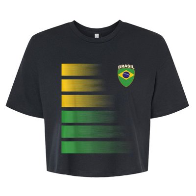 Brazil Soccer Jersey Football Brazil Soccer Bella+Canvas Jersey Crop Tee