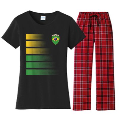 Brazil Soccer Jersey Football Brazil Soccer Women's Flannel Pajama Set