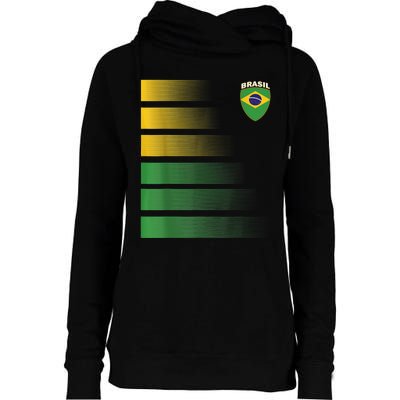 Brazil Soccer Jersey Football Brazil Soccer Womens Funnel Neck Pullover Hood