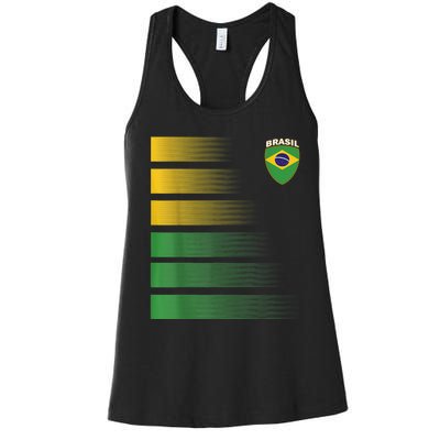 Brazil Soccer Jersey Football Brazil Soccer Women's Racerback Tank