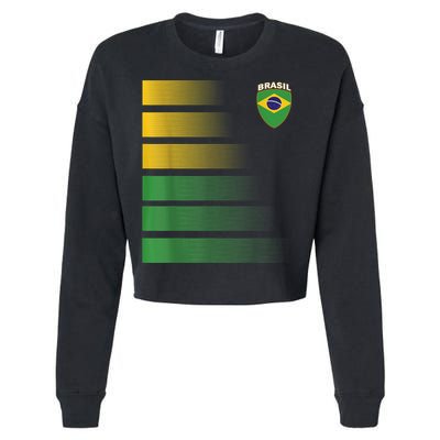 Brazil Soccer Jersey Football Brazil Soccer Cropped Pullover Crew