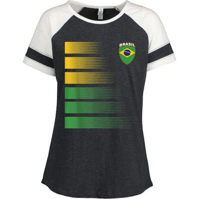 Brazil Soccer Jersey Football Brazil Soccer Enza Ladies Jersey Colorblock Tee