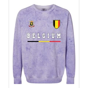 Belgium Sportssoccer Jersey Flag Colorblast Crewneck Sweatshirt