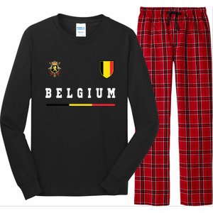 Belgium Sportssoccer Jersey Flag Long Sleeve Pajama Set