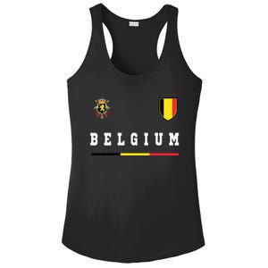 Belgium Sportssoccer Jersey Flag Ladies PosiCharge Competitor Racerback Tank