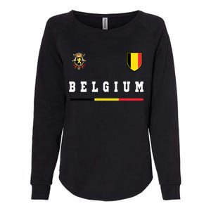 Belgium Sportssoccer Jersey Flag Womens California Wash Sweatshirt