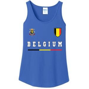 Belgium Sportssoccer Jersey Flag Ladies Essential Tank