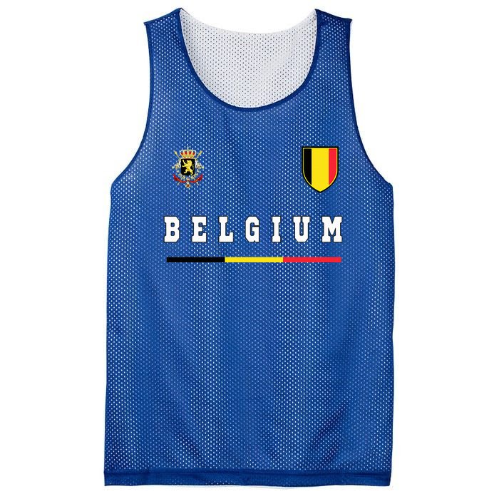 Belgium Sportssoccer Jersey Flag Mesh Reversible Basketball Jersey Tank