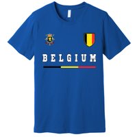 Belgium Sportssoccer Jersey Flag Premium T-Shirt