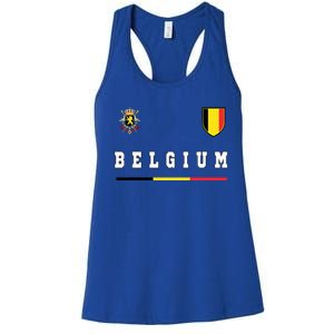 Belgium Sportssoccer Jersey Flag Women's Racerback Tank