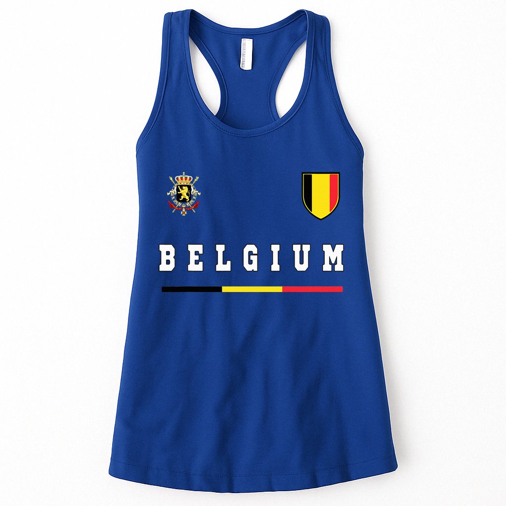 Belgium Sportssoccer Jersey Flag Womens Tank Top