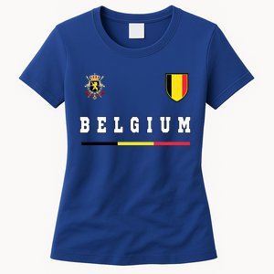 Belgium Sportssoccer Jersey Flag Women's T-Shirt