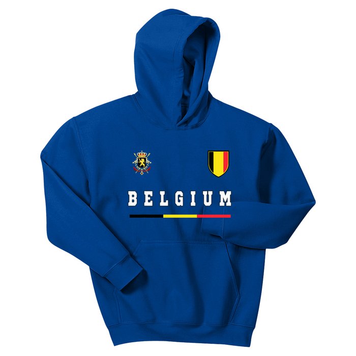 Belgium Sportssoccer Jersey Flag Kids Hoodie