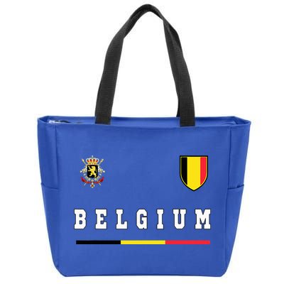 Belgium Sportssoccer Jersey Flag Zip Tote Bag