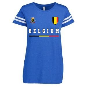 Belgium Sportssoccer Jersey Flag Enza Ladies Jersey Football T-Shirt