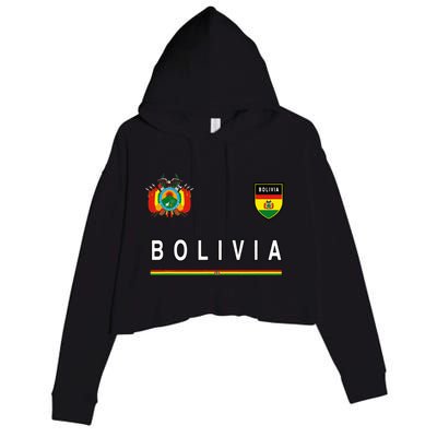 Bolivia Sportsoccer Jersey Flag Football Crop Fleece Hoodie