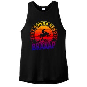 Braaap Snowmobile Just Gonna Send It Snowmobile Snow Rider Gift Ladies PosiCharge Tri-Blend Wicking Tank