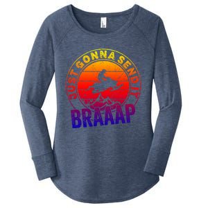 Braaap Snowmobile Just Gonna Send It Snowmobile Snow Rider Gift Women's Perfect Tri Tunic Long Sleeve Shirt