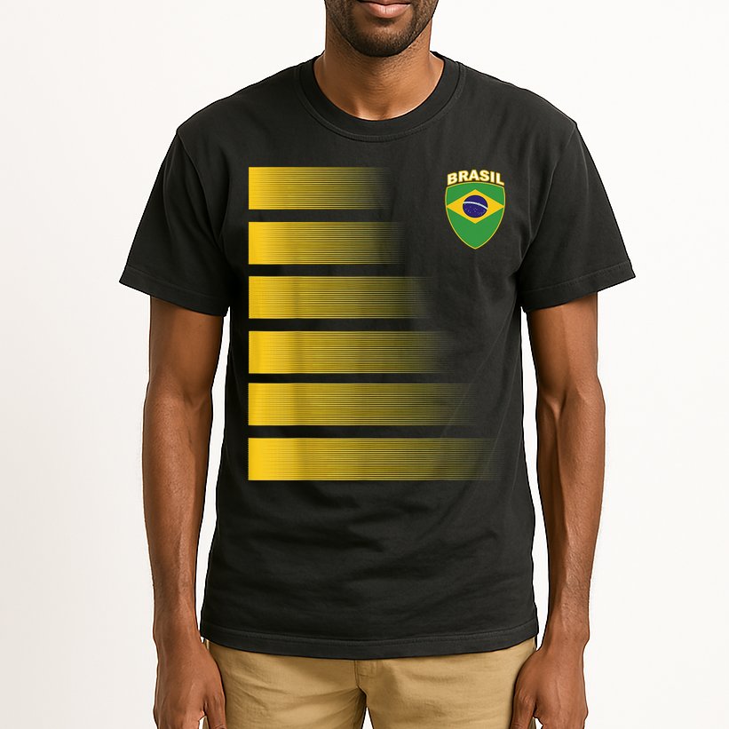 Brazilian Soccer Jersey Brazil Football Flag Tall T-Shirt