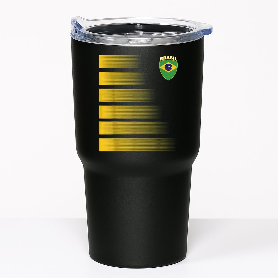 Brazilian Soccer Jersey Brazil Football Flag Tumbler