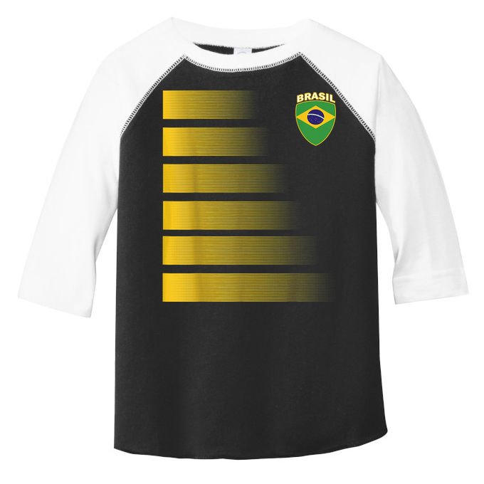 Brazilian Soccer Jersey Brazil Football Flag Toddler Fine Jersey T-Shirt