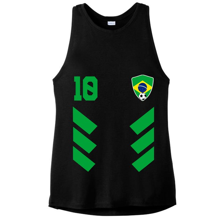 Brazil Soccer Jersey Brazilian Football Shirt Flag Ladies PosiCharge Tri-Blend Wicking Tank