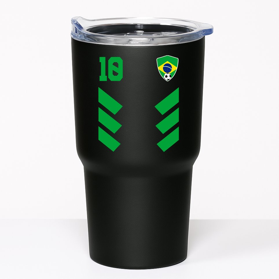 Brazil Soccer Jersey Brazilian Football Shirt Flag Tumbler