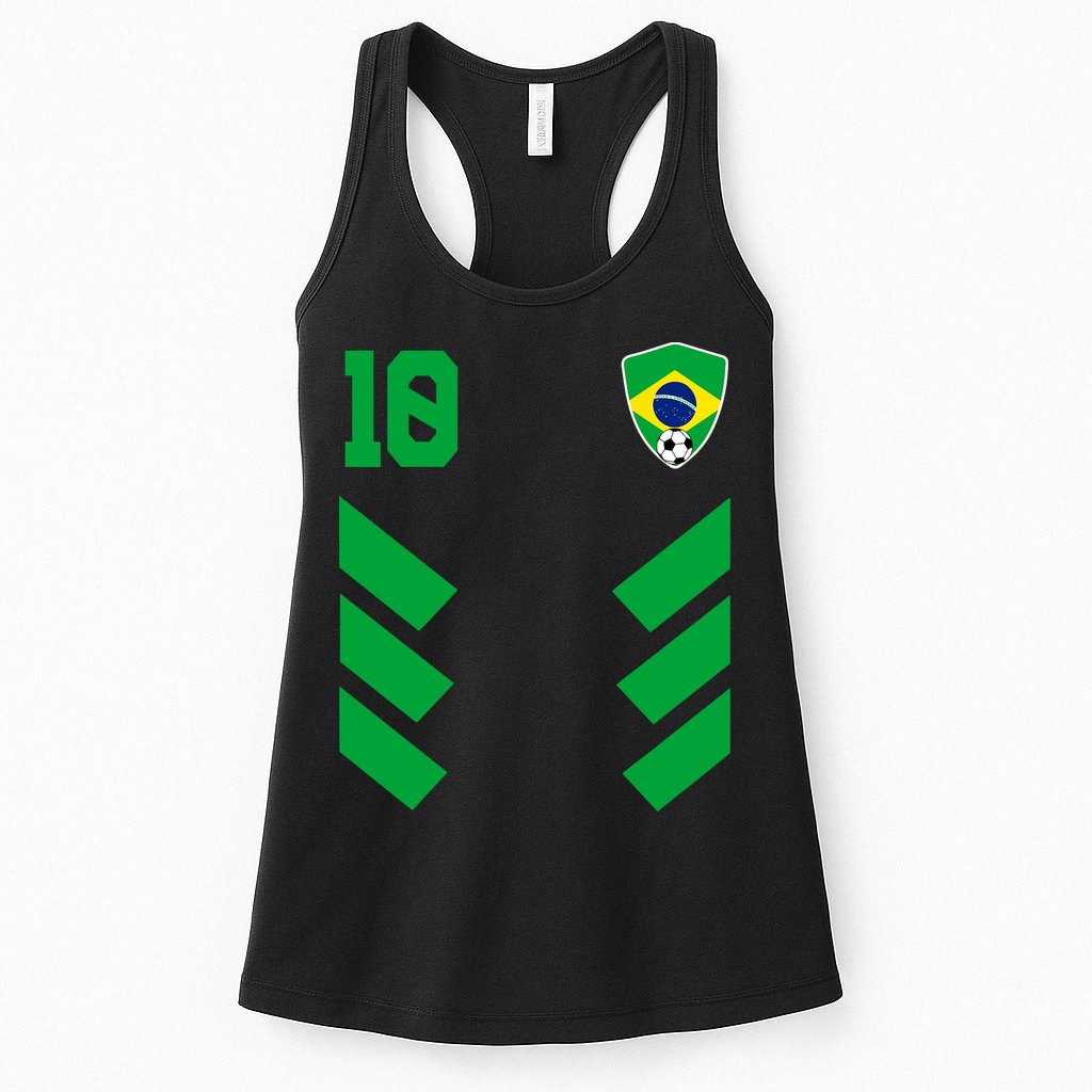 Brazil Soccer Jersey Brazilian Football Shirt Flag Womens Tank Top