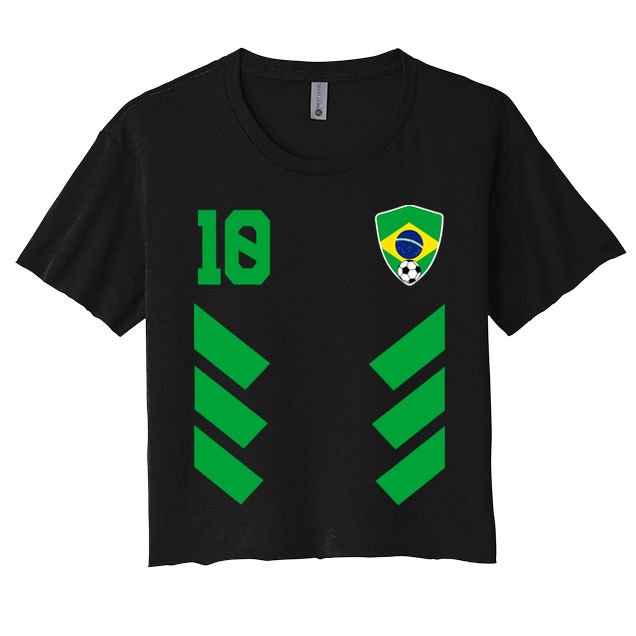 Brazil Soccer Jersey Brazilian Football Shirt Flag Crop Top