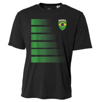 Brazilian Soccer Jersey Brazil Football Brazil Flag Cooling Performance Crew T-Shirt