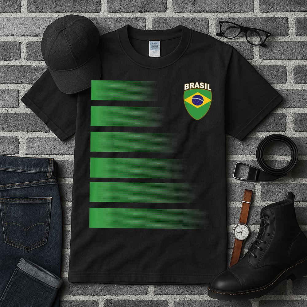 Brazilian Soccer Jersey Brazil Football Brazil Flag Tall T-Shirt